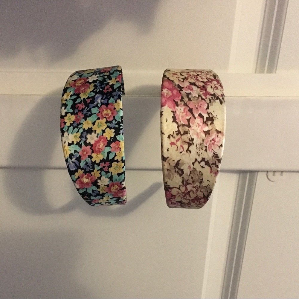 Two floral headbands